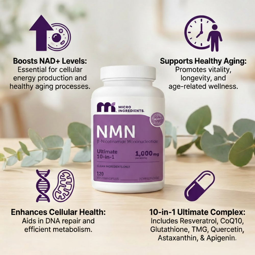 NMN Complex | 1,000mg per Serving | 120 Vegetarian Capsules