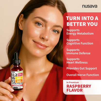 Vitamin B12 Liquid Supplement Drops with B6, B1